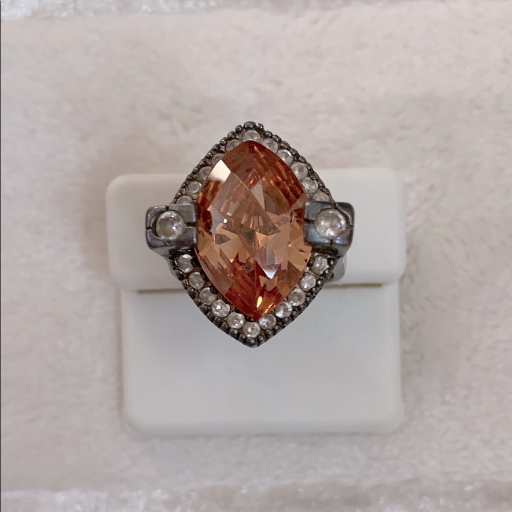 Sterling Silver Marcasite Gemstone Ring